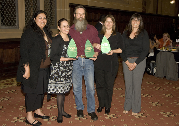 (L-R) Ms Adele Cox (UWA), DrTamara Mackean (Flinders), Dr David Paul (UWA), A/Prof. Helen Milroy (UWA), Dr. Paula Edgill (UWA)